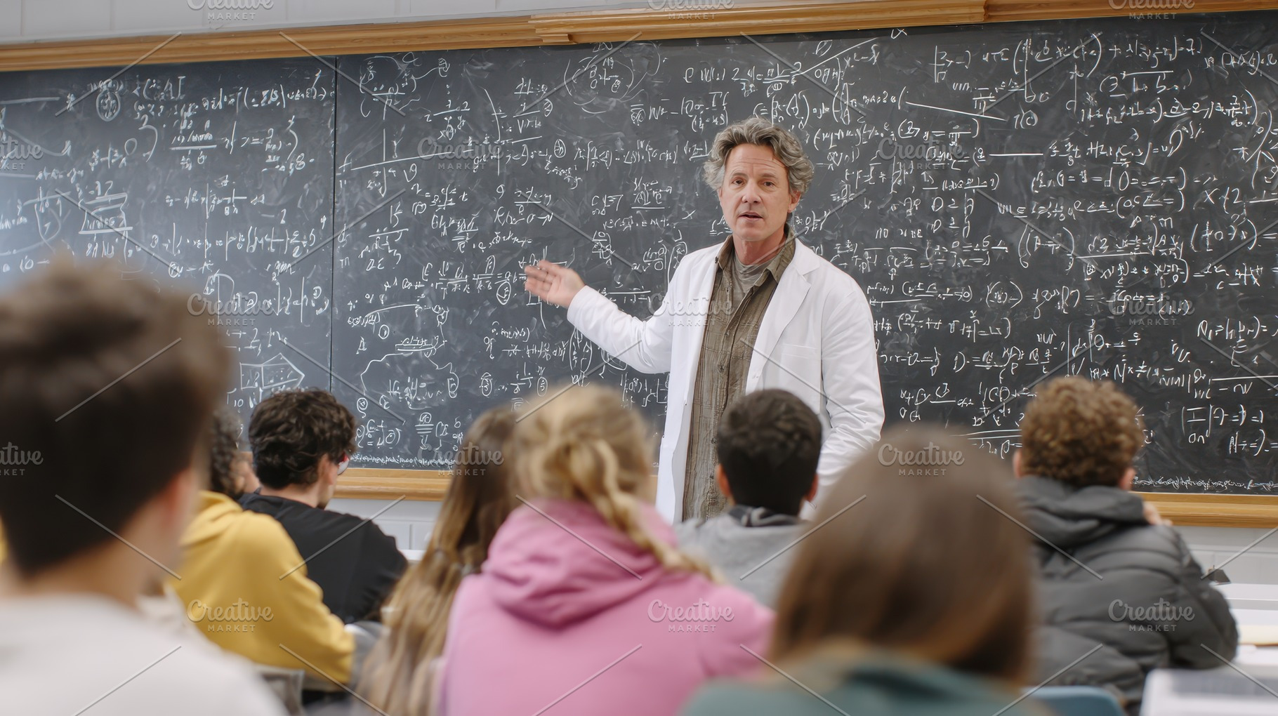 Professor teaching advanced mathemat, a Photo by Pixeness Studio