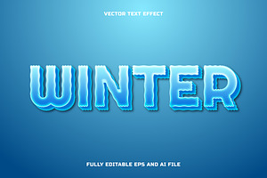 Cold Winter Ice Text Effect, a Texture Graphic by barsrsind