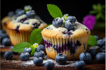 Scrumptious Blueberry muffin, a Food & Drink Photo by Ylivdesign