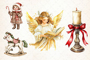 Victorian Christmas Clipart, an Illustration by Libby Wishes (Thumbnail 3 of 9)