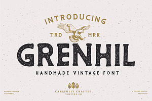 Grenhil - Handmade Vintage Font