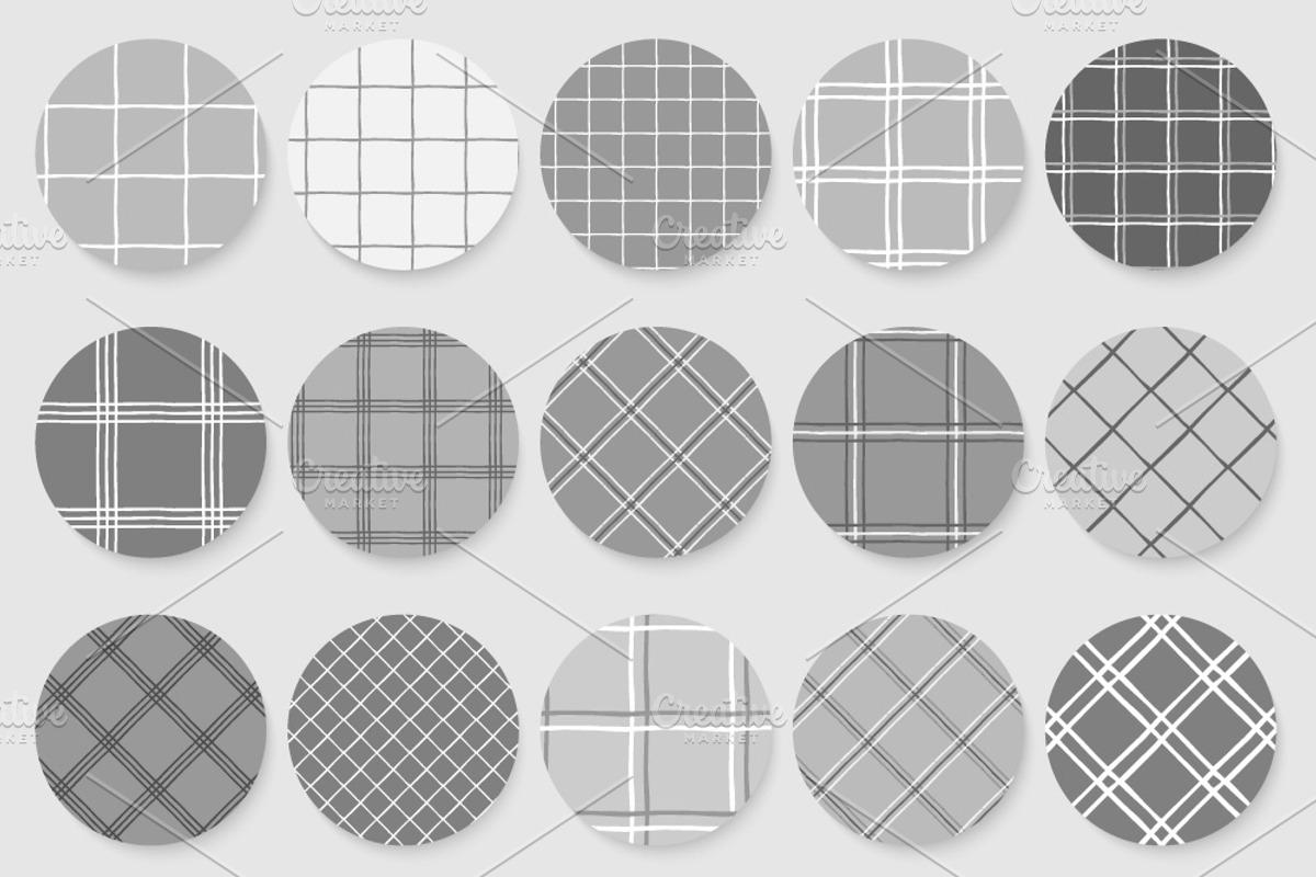 Checkered monochrome tile patterns preview 2