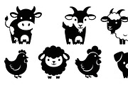 Cute Farm Animal Silhouette Bundle, an Illustration by hafijul (Thumbnail 36 of 51)