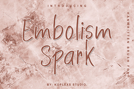 Embolism Spark - Natural Handwritten, a Script Font by Koplexs Studio