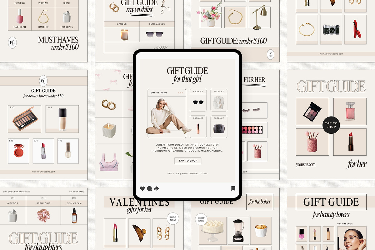 Gift Guide LTK Canva Template, a Social Media Template by Deb Creative Studio (Photo 1 of 10)