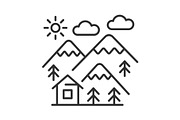 Ski resort line icon vector set, an Outline Icon by ElineDesign (Thumbnail 3 of 3)