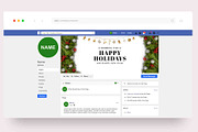 Facebook Cover Happy Holidays V4, a Social Media Template by Creativetacos (Thumbnail 2 of 2)