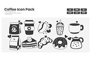 Coffee Time Solid Icon Pack, a Solid Icon by erifqizeicon (Thumbnail 1 of 3)