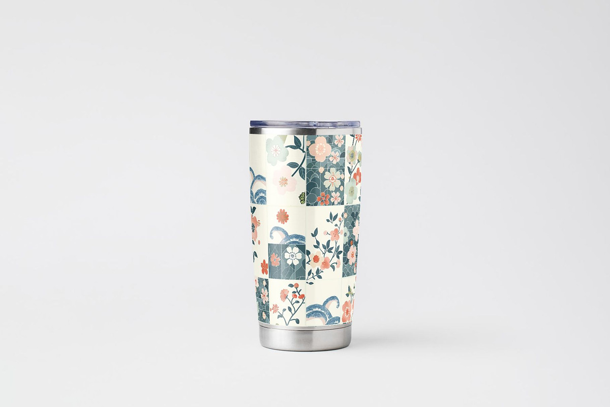 12 Japanese Mosiac Seamless Patterns, a Pattern Graphic by Inknfolly (Photo 7 of 7)