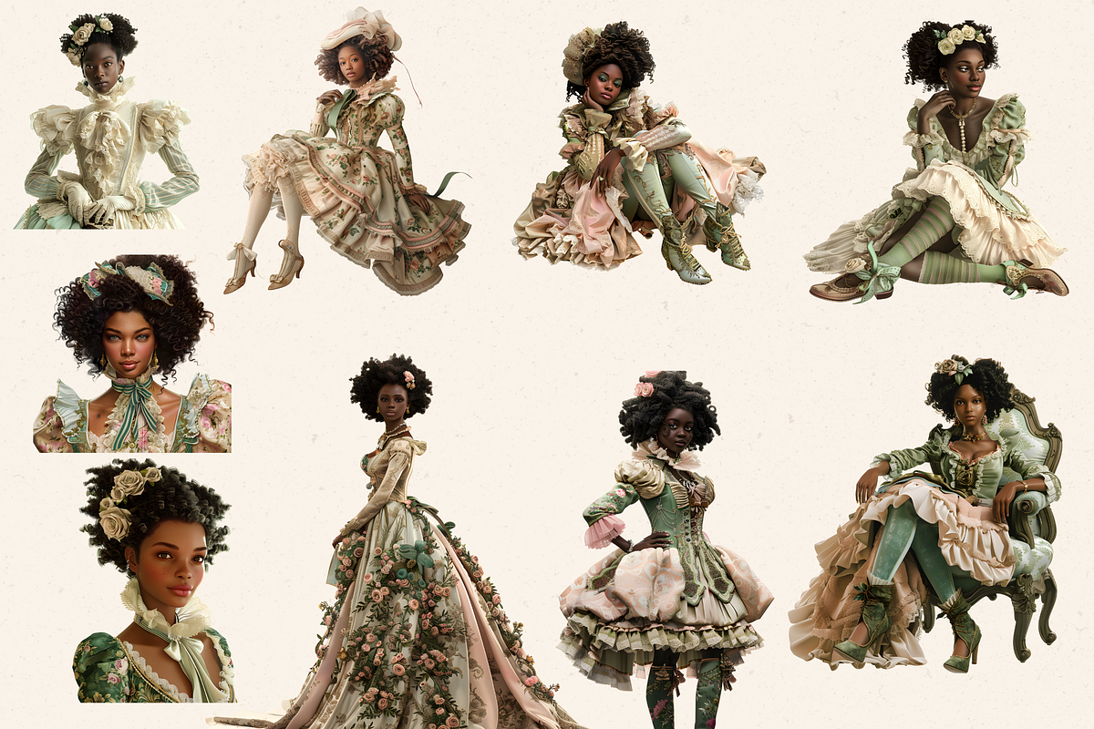SURREAL REGENCY ERA CLIPART PACK, a Person Illustration by Daring Digies (Photo 7 of 10)