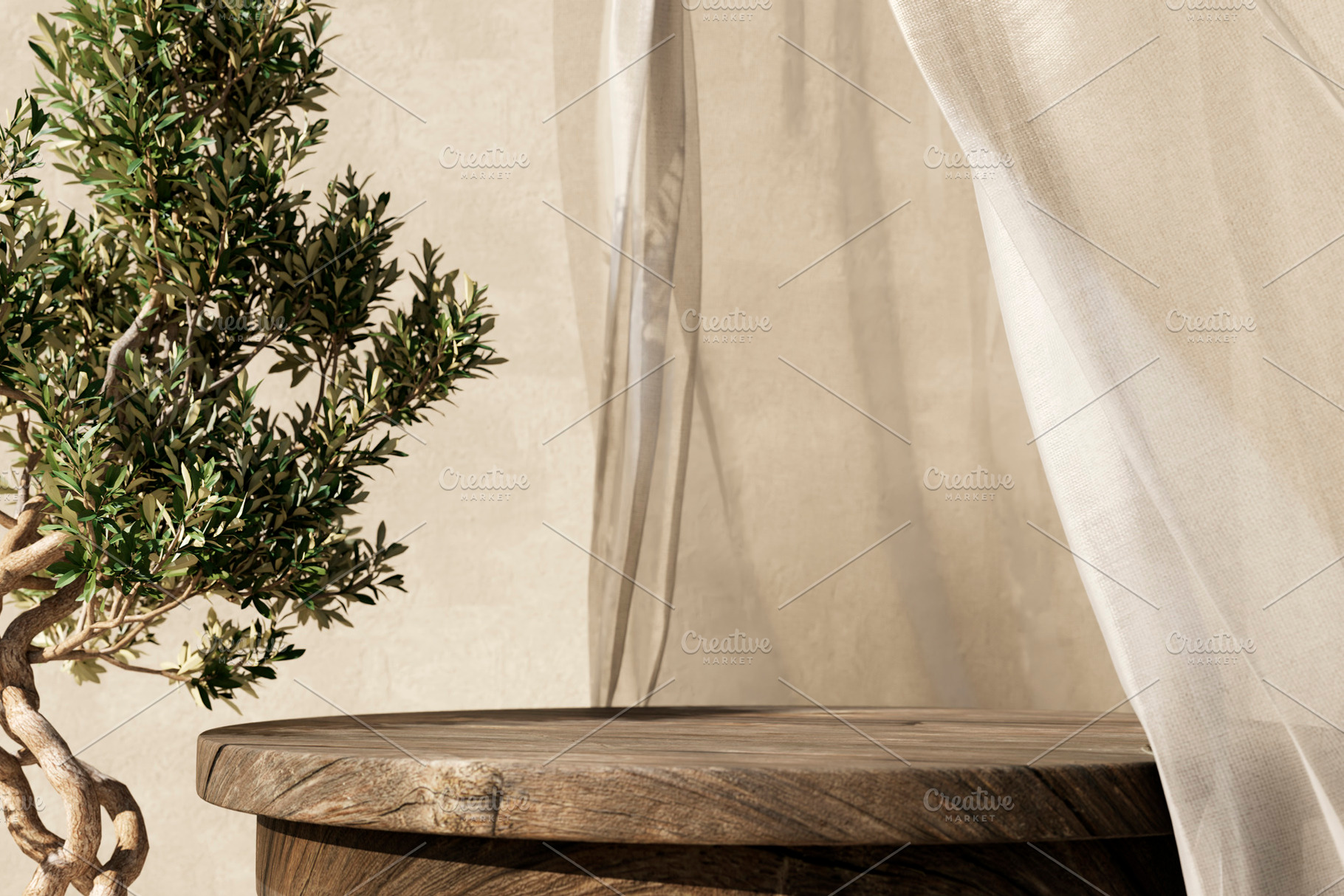 Natural wooden table cloth olive, an Architecture Photo by hitdelight