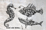 Steampunk illustrations 4. Fishes., an Animal Illustration by Steshnikova (Thumbnail 2 of 4)