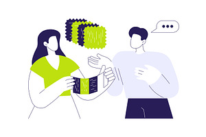 Choosing furniture material abstract, an Object Illustration by Visual Generation