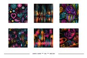 Neon Lights and Signs Retro Art, a Pattern Graphic by karenfoleyphoto (Thumbnail 6 of 9)