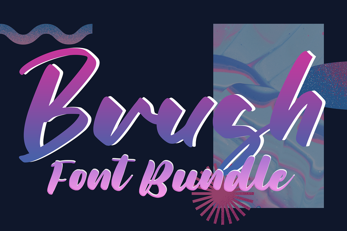 Brush Font Bundle, a Script Font by Flat Icons (Photo 1 of 16)