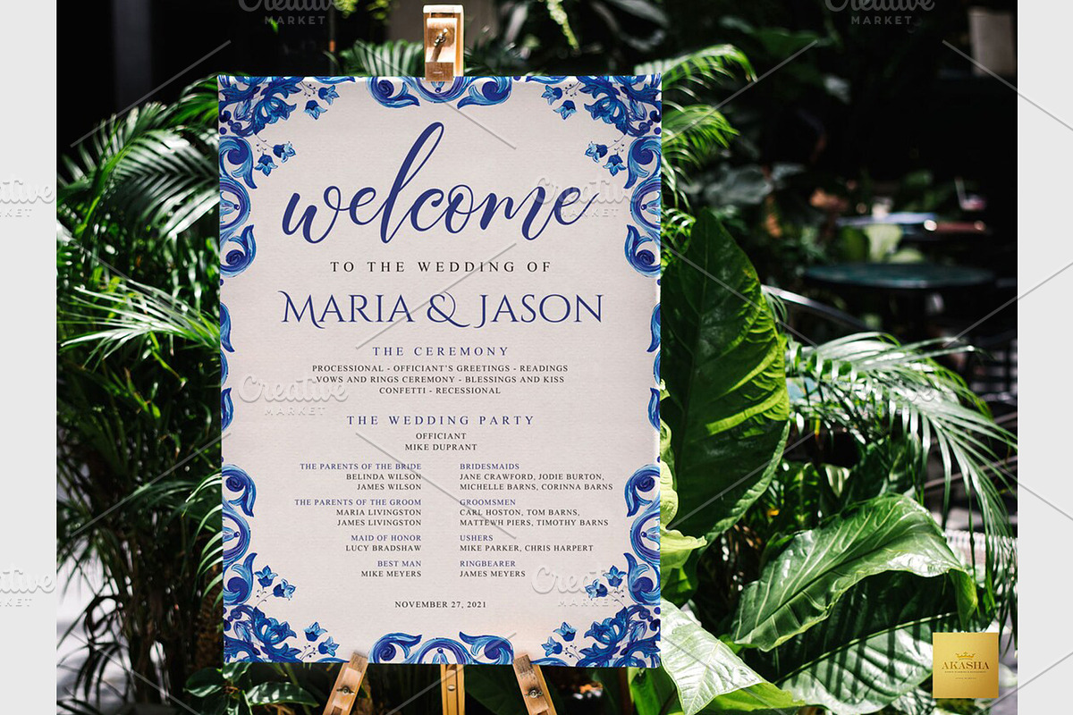 Mexican Wedding Program | CANVA, a Stationery Template by Creative Market (Photo 2 of 6)