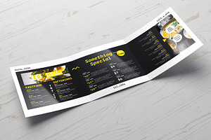 Square Trifold Food Menu