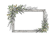 Rustic Floral Frame SVG Bundle, an Illustration by jahid234 (Thumbnail 8 of 31)