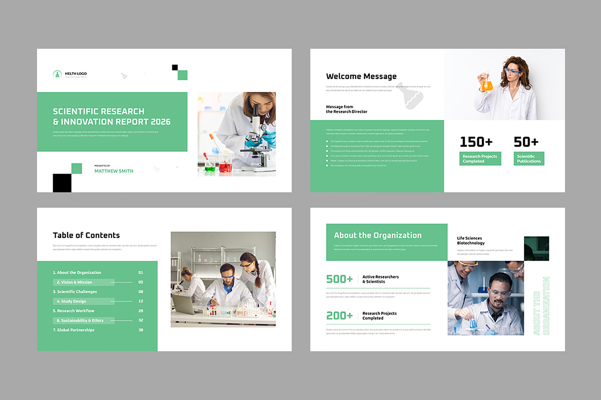 Scientific Presentation template, a Presentation Template by White Graphic (Photo 2 of 11)