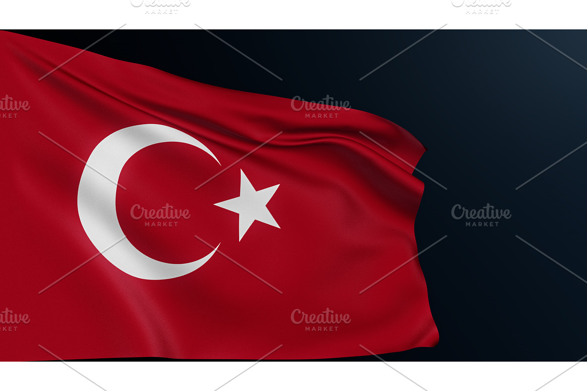 turkey flag ankara red turkish, a Textures & Material 3D Model by Photo Drive Studio