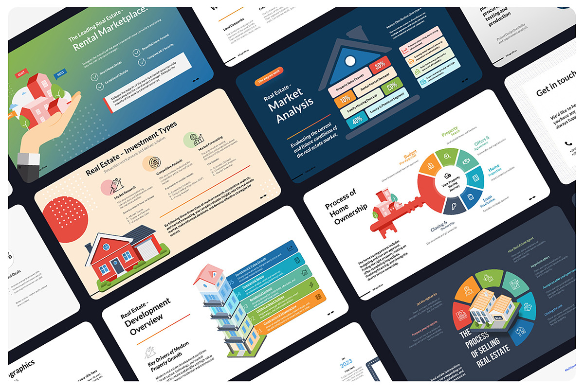 Real Estate Infographics PPT Slides, a Presentation Template by Graficso (Photo 2 of 3)