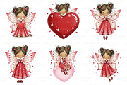 Whimsical Valentine Fairy Clipart, an Illustration by Markicha Art (Thumbnail 3 of 5)
