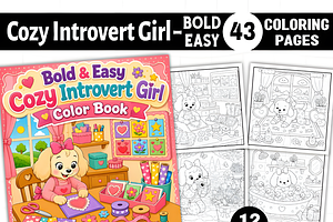 Cozy Introvert Girl Coloring Book, a Person Illustration by Coco Bloom