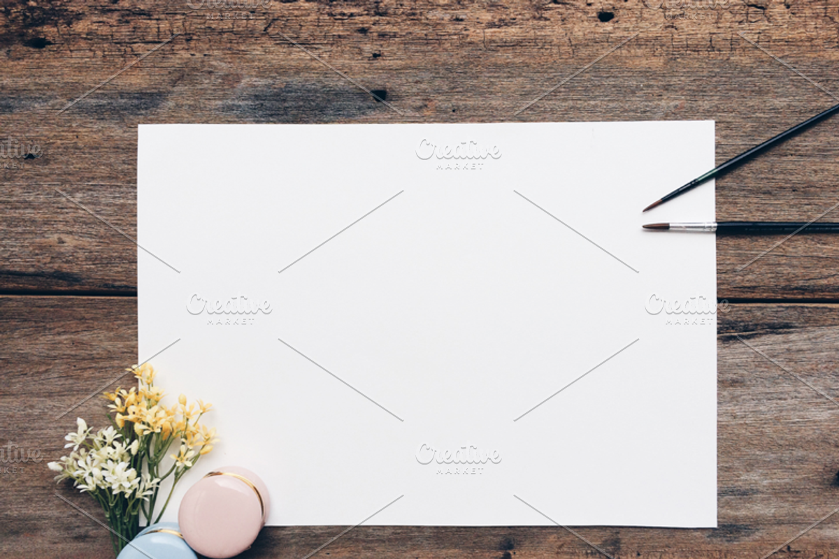 Vintage Template Stock Photo MockUps, a Print Template by littleprince (Photo 2 of 5)