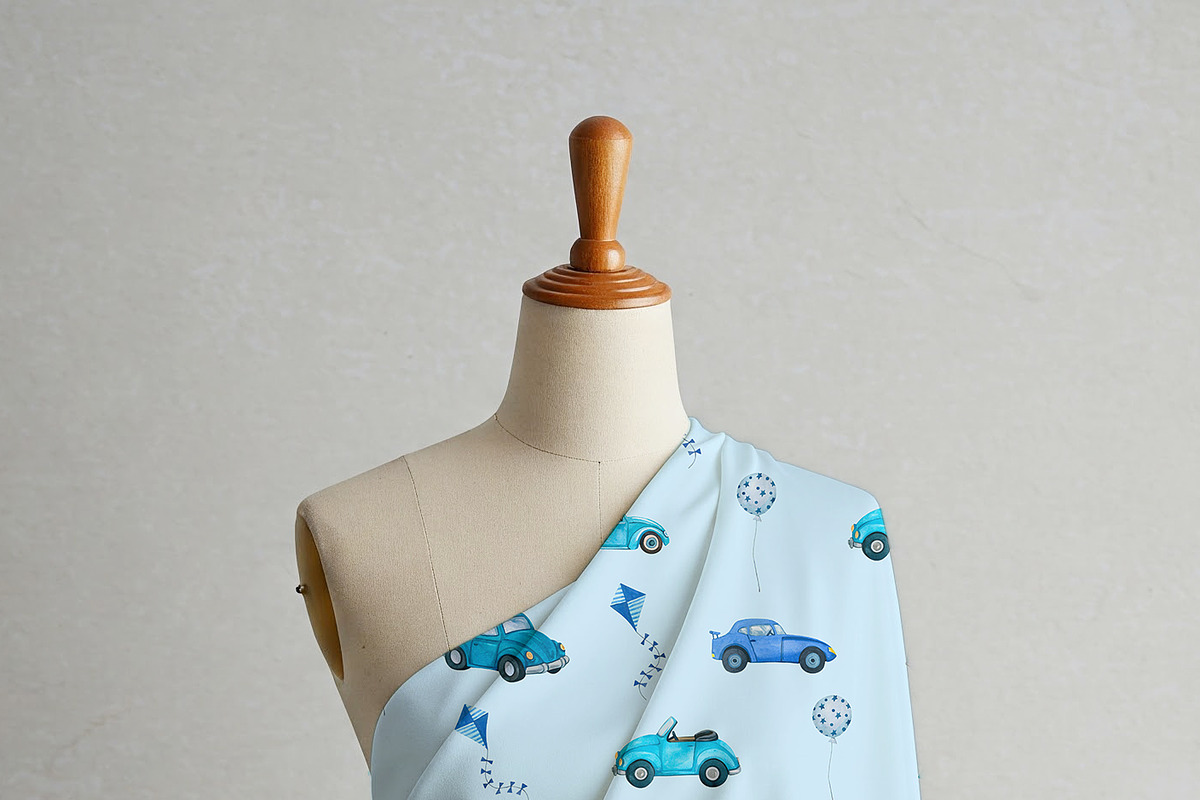 Watercolor blue cars patterns, a Pattern Graphic by PatternPalette (Photo 4 of 11)