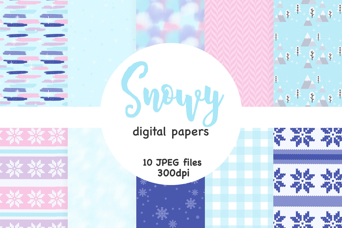 Snowy Patterns, a Pattern Graphic by GlamArtZhanna (Photo 1 of 4)