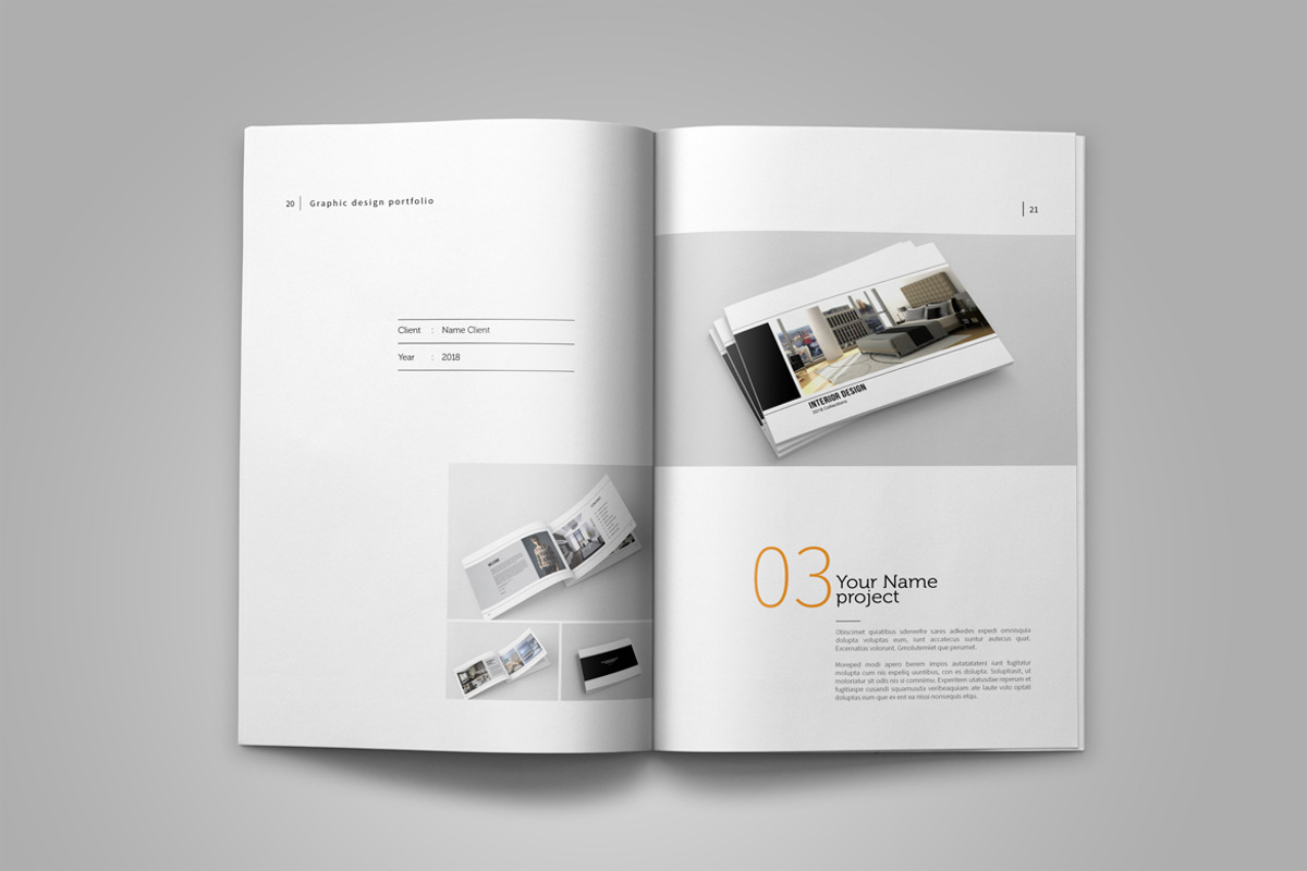 Graphic Design Portfolio Template, a Brochure Template by adekfotografia (Photo 15 of 42)