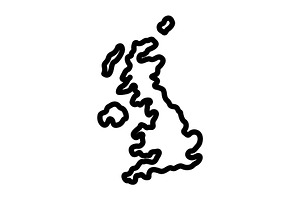 Britain united kingdom black icon, an Outline Icon by Creative priyanka