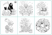 57 Halloween Activity Coloring Pages, a Seasonal Illustration by Nuvame Arts & Designs (Thumbnail 3 of 11)