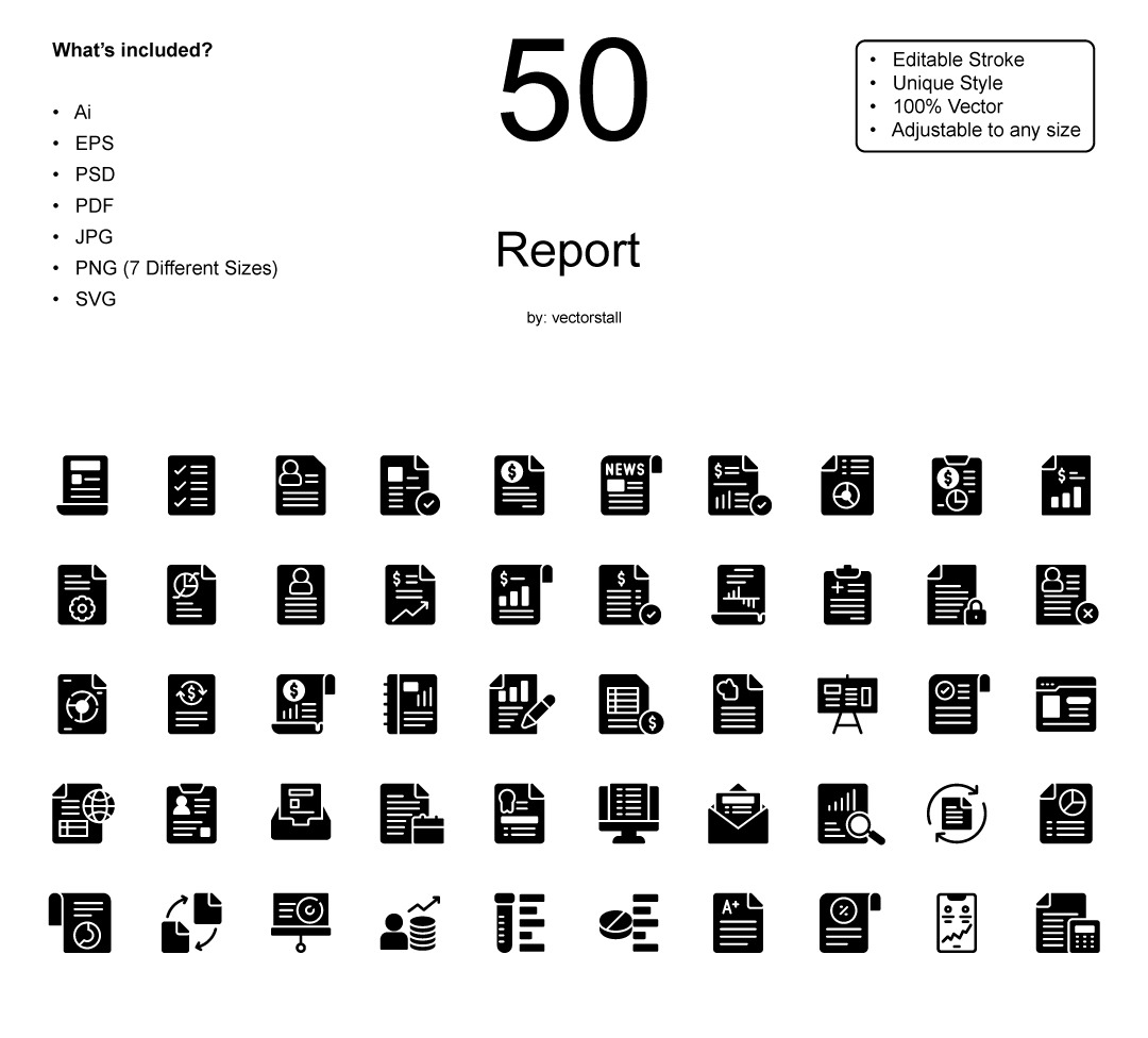 Report, an Icon by Vector Stall