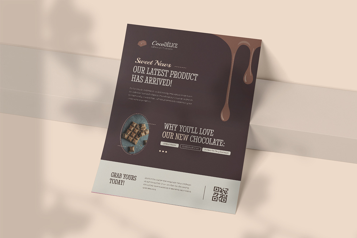 Chocolate New Product - Flyer, a Flyer Template by VUNIRA (Photo 2 of 3)