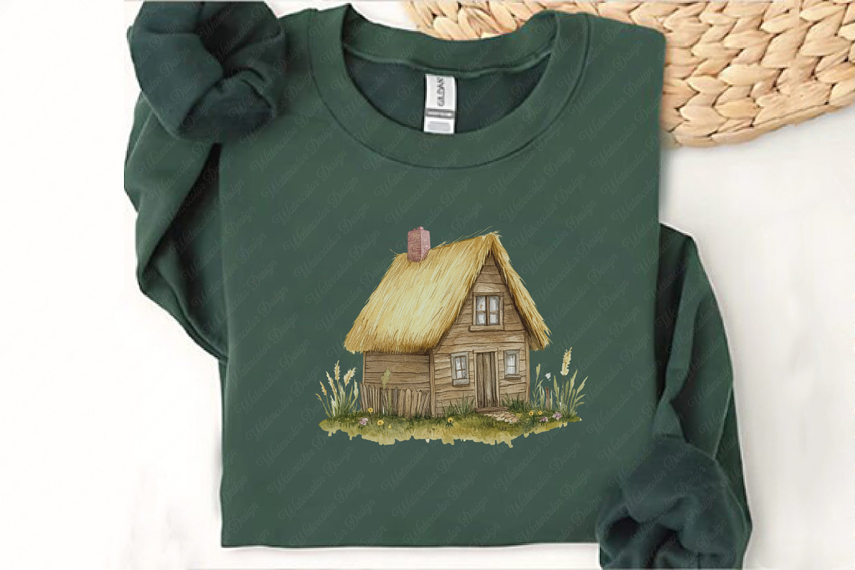 Watercolor Little Wooden House Clipa, an Illustration by Watercolor design (Photo 11 of 12)