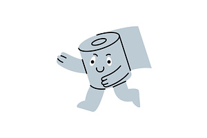 A fun and energetic toilet paper, an Object Illustration by GraphiShop
