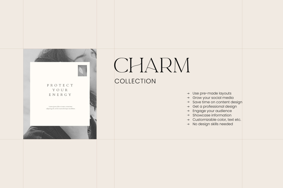 Charm Instagram Templates (Canva), a Social Media Template by Studio Fink (Photo 8 of 8)