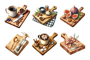 Autumn Cutting Board Clipart Bundle, an Illustration by Daily.Designs (Thumbnail 3 of 5)