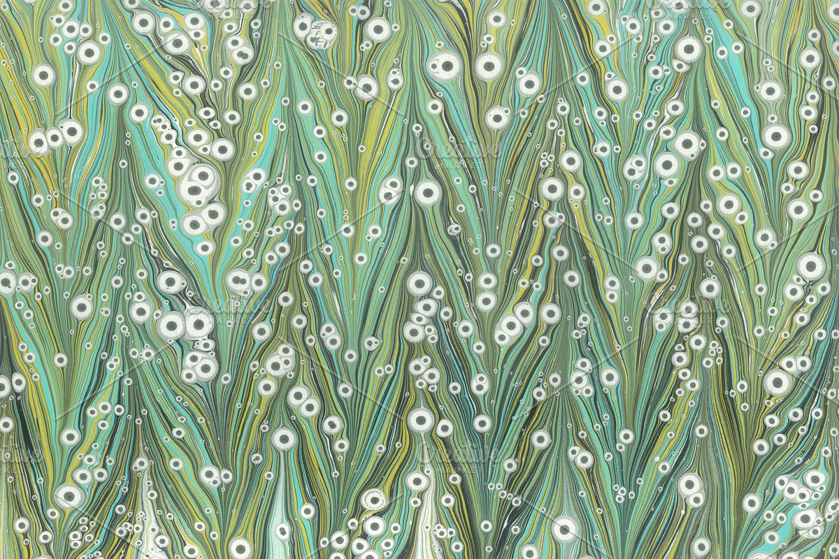 Hand Marbled Paper Grasses, a Texture Graphic by Marblingdom (Photo 2 of 3)