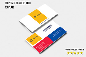 Corporate Business Card Template, a Business Card Template by mesuka