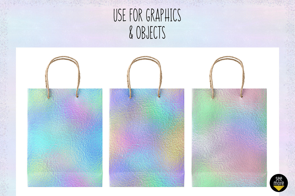 Iridescent Rainbow Foils, a Texture Graphic by Julie Campbell (Photo 4 of 5)