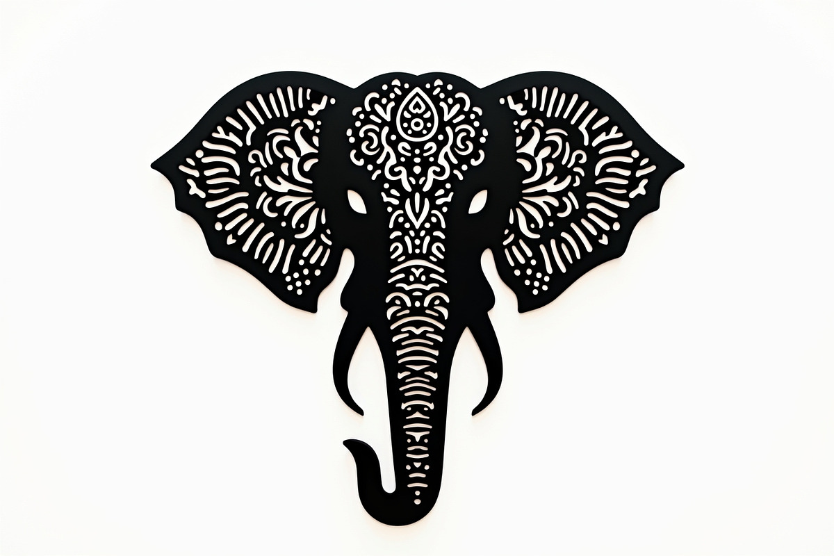 Elephant Silhouette with Ornamental, an Illustration by Amazin_art (Photo 13 of 16)