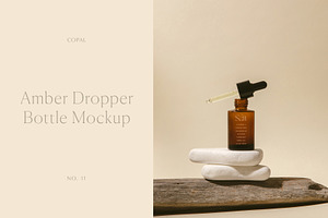 Amber Dropper Bottle Mockup No. 11