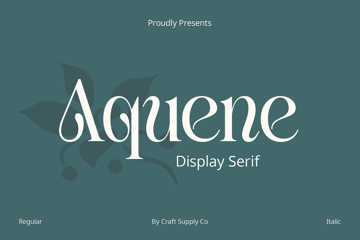 Aquene – Display Serif, a Serif Font by Craft Supply Co. (Photo 1 of 8)