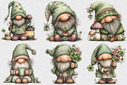 Whimsical St Patrick’s Gnome Clipart, an Illustration by DreamCafeArt (Thumbnail 5 of 6)