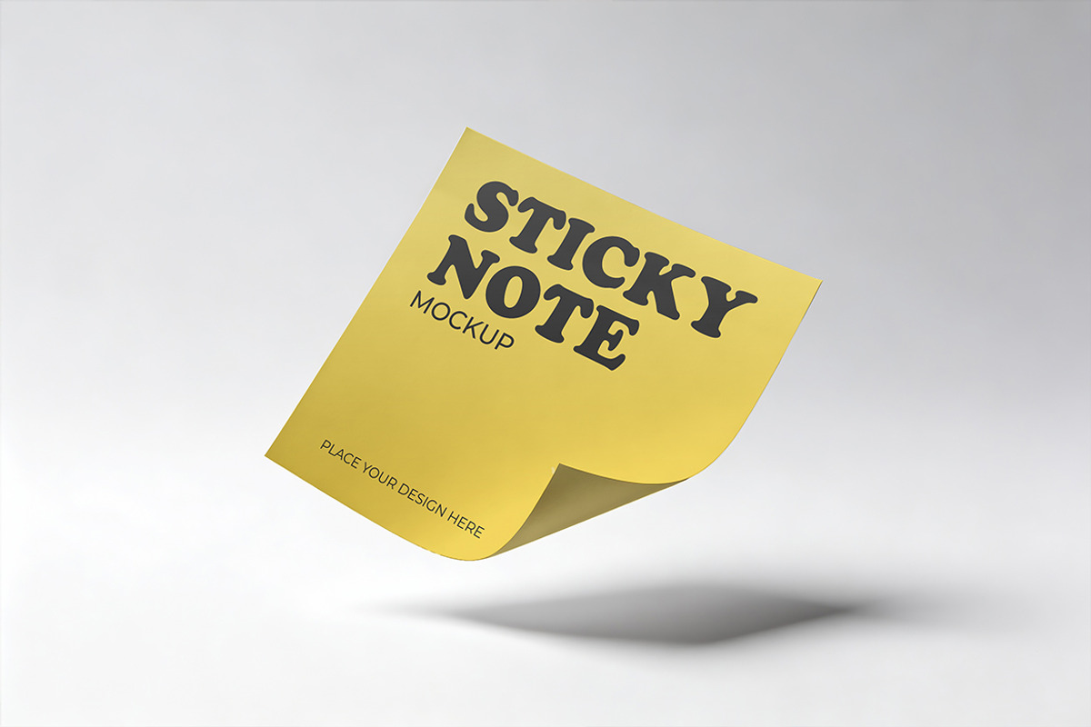 Sticky Note Mockup, a Product Mockup by Pitchlook.Studio
