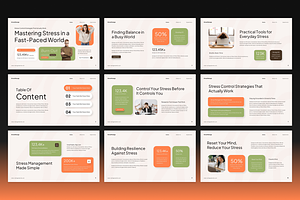 Stress Management Google Slides, a Presentation Template by Annora Studio