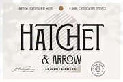 Hatchet & Arrow | 58 Ligatures, a Serif Font by Hustle Supply Co. (Thumbnail 1 of 8)