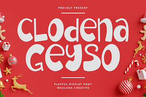 Clodena Geyso Playful Display Font, a Sans Serif Font by Maulana Creative